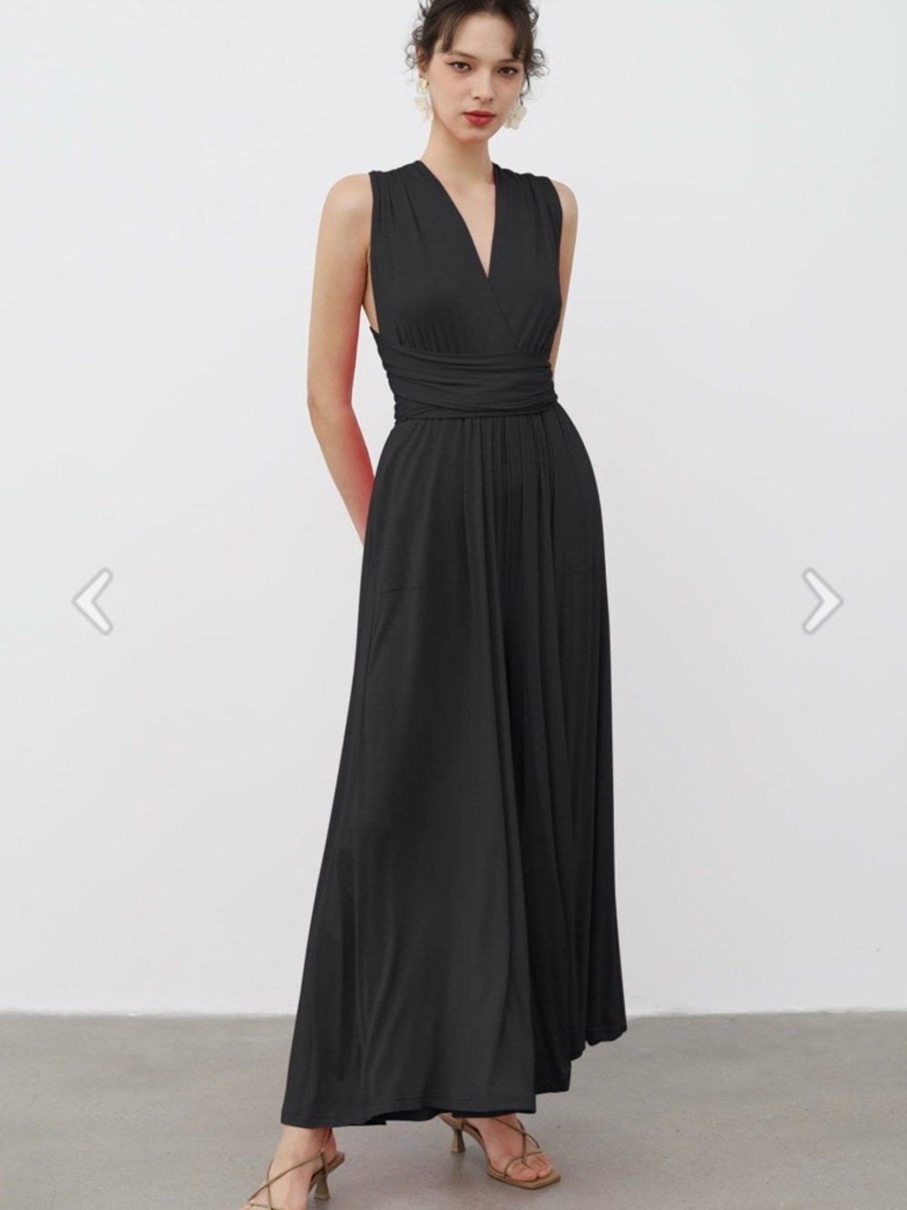 Free People‎ Black Dani Convertible Open-Back One-Pice, Jumpsuit